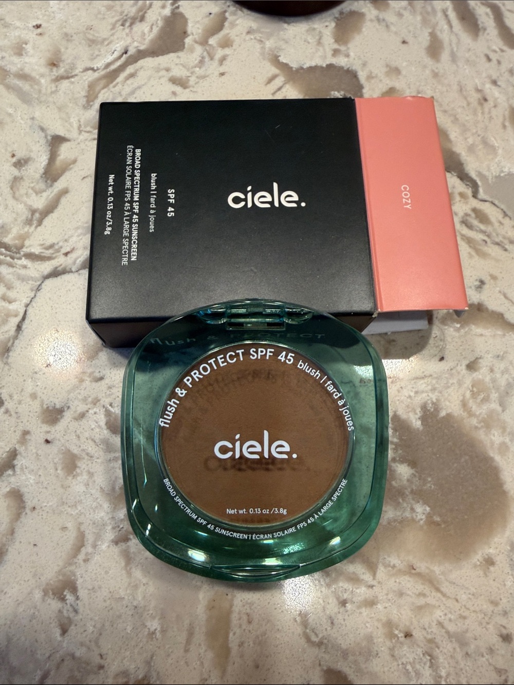 ciele Flush & Protect SPF 45 Blush in Cozy - Teal Compact